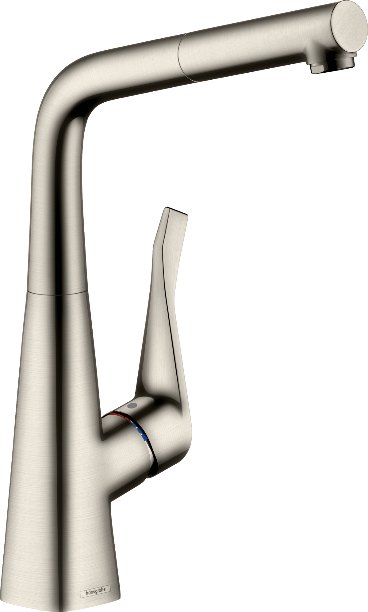 Hansgrohe Metris M71 Spültischmischer 320 mit Ausziehauslauf 1jet (Edelstahl Optik)