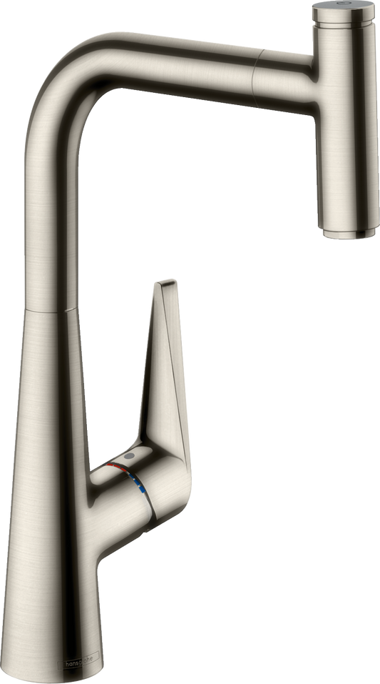 Hansgrohe Talis Select M51 Spültischmischer 300 mit Ausziehauslauf 1jet (Edelstahl Optik)
