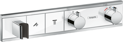 Hansgrohe RainSelect Thermostat Unterputz für 2 Verbraucher, Fertigset (weiß/chrom)