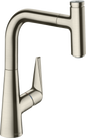 Hansgrohe Talis Select M51 Spültischmischer 220 mit Ausziehauslauf 1jet (Edelstahl Optik)