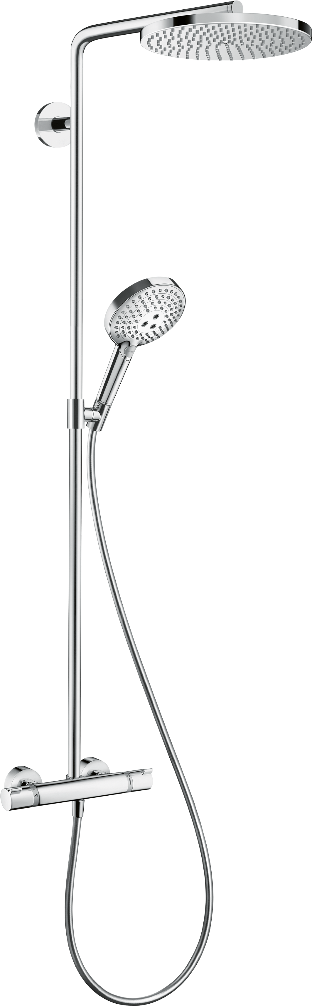 Hansgrohe Raindance Select S Showerpipe 240 1jet PowderRain mit Brausethermostat Ecostat Comfort (chrom)