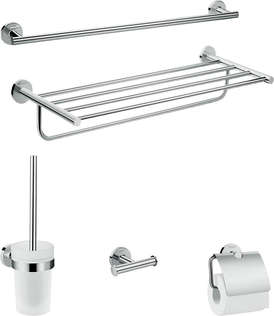 Hansgrohe Logis Universal Bad-Accessoire-Set, 5-teilig (chrom)