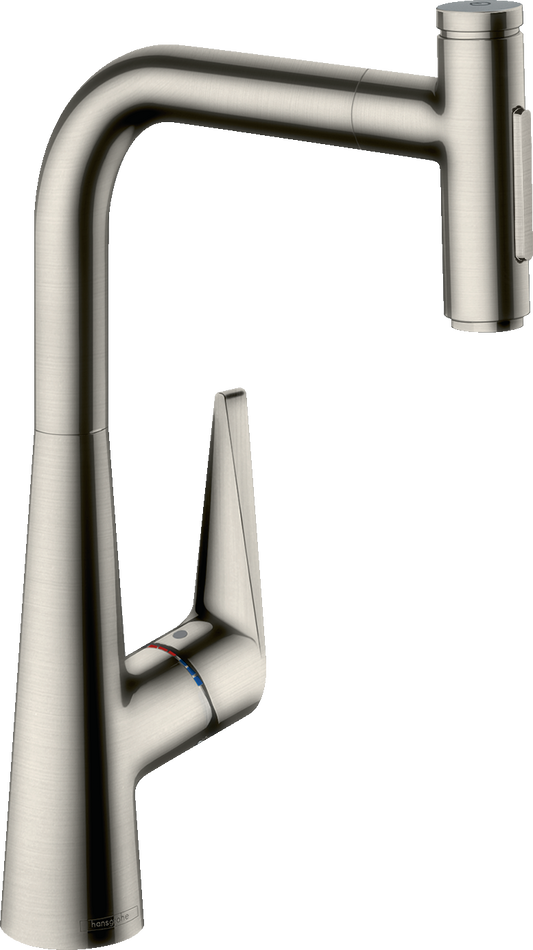 Hansgrohe Talis Select M51 Spültischmischer 300 mit Ausziehbrause 2jet und sBox (Edelstahl Optik)