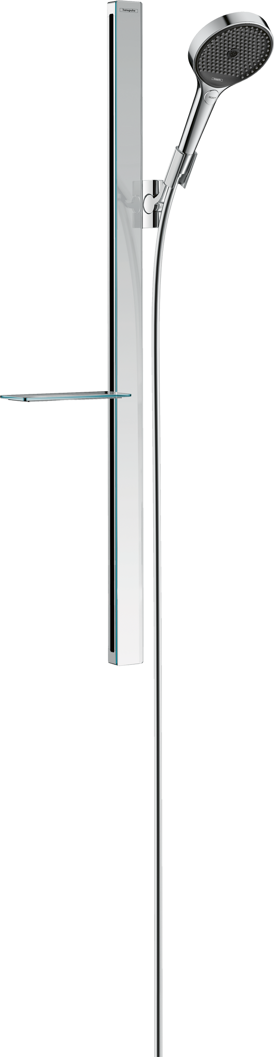 Hansgrohe Rainfinity Brauseset 130 3jet mit Brausestange Unica E 90 cm und Ablage (chrom)