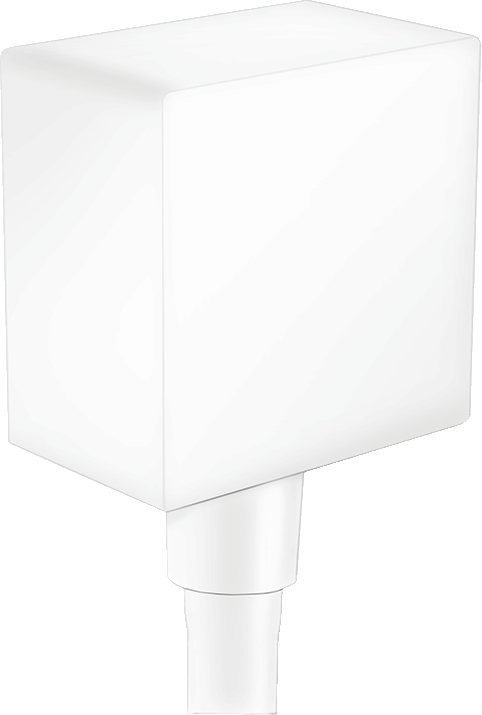 hansgrohe Fixfit Square Schlauchanschluss DN 15 mit Rückflussverhinderer (mattweiß)