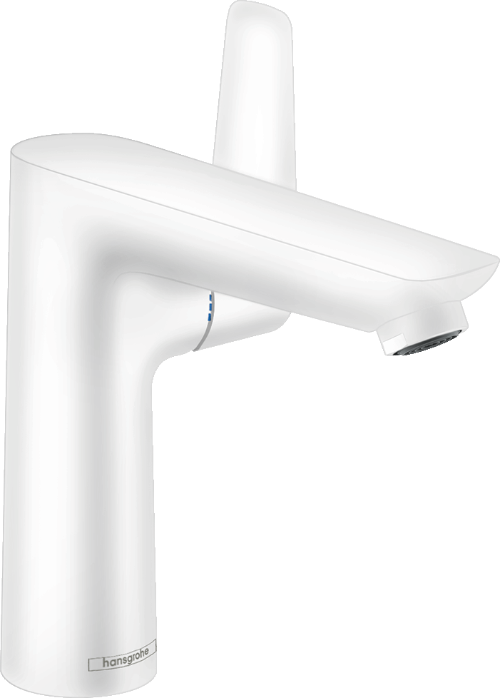 Hansgrohe Talis E Waschtischmischer 150 mit Zugstangen-Ablaufgarnitur (mattweiß)