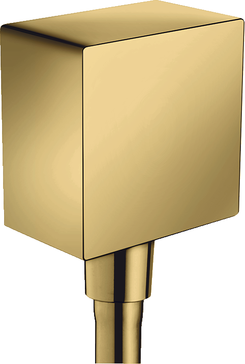 hansgrohe Fixfit Square Schlauchanschluss DN15 mit Rückflussverhinderer (Polished Gold Optic)