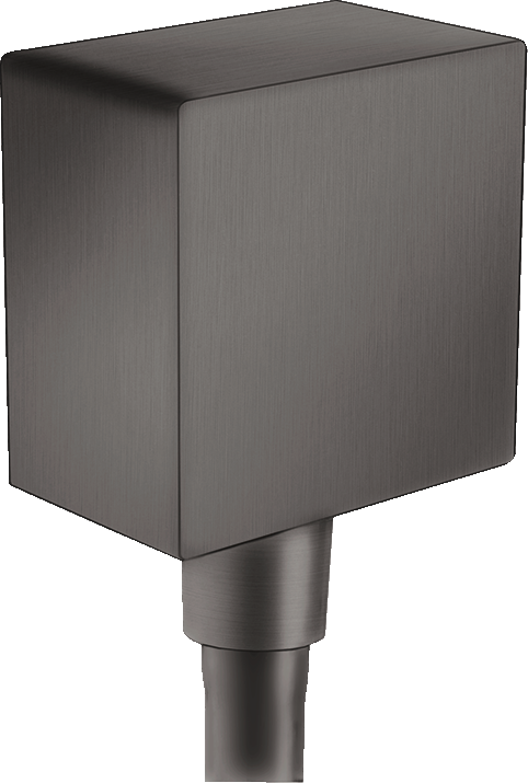 hansgrohe Fixfit Square Schlauchanschluss DN15 mit Rückflussverhinderer (Brushed Black Chrome)