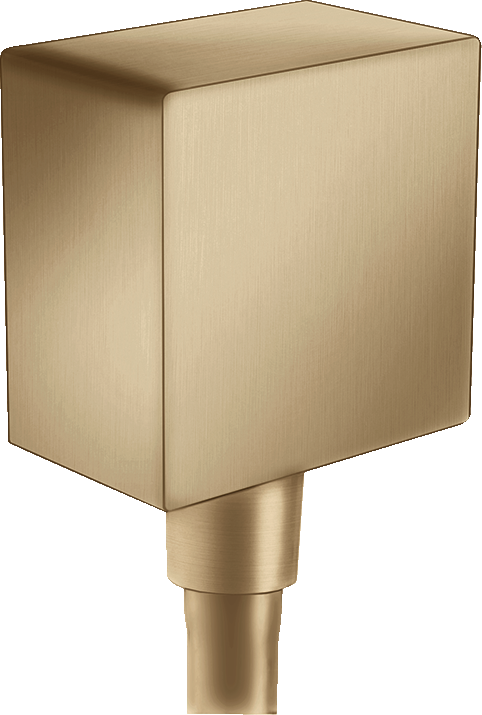 hansgrohe Fixfit Square Schlauchanschluss DN15 mit Rückflussverhinderer (Brushed Bronze)