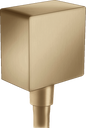 hansgrohe Fixfit Square Schlauchanschluss DN15 mit Rückflussverhinderer (Brushed Bronze)