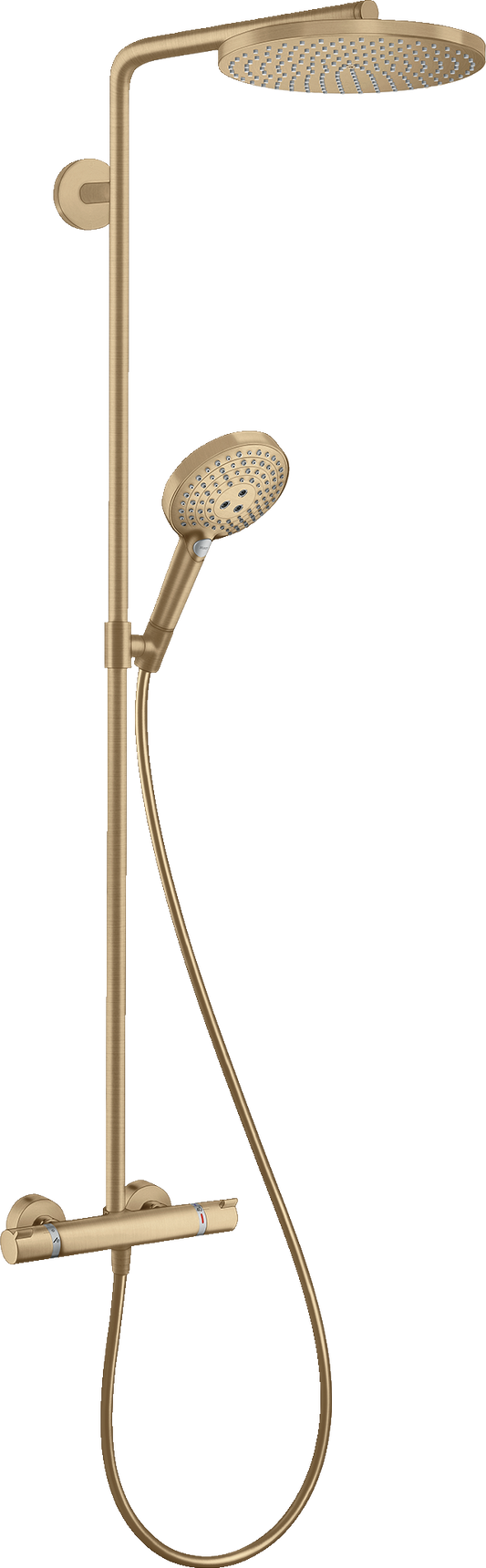 Hansgrohe Raindance Select S Showerpipe 240 1jet PowderRain mit Brausethermostat Ecostat Comfort (brushed bronze)