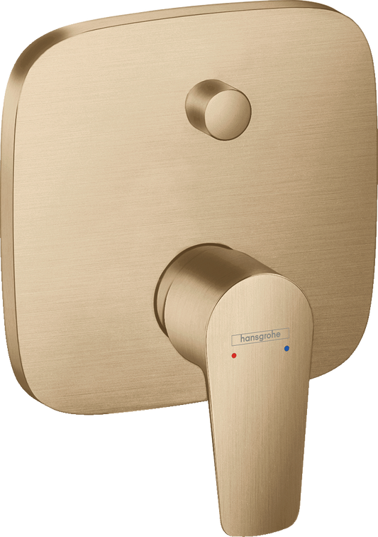 Hansgrohe Talis E Wannenmischer Unterputz, Fertigset für 2 Verbraucher mit Sicherungskombination (brushed bronze)