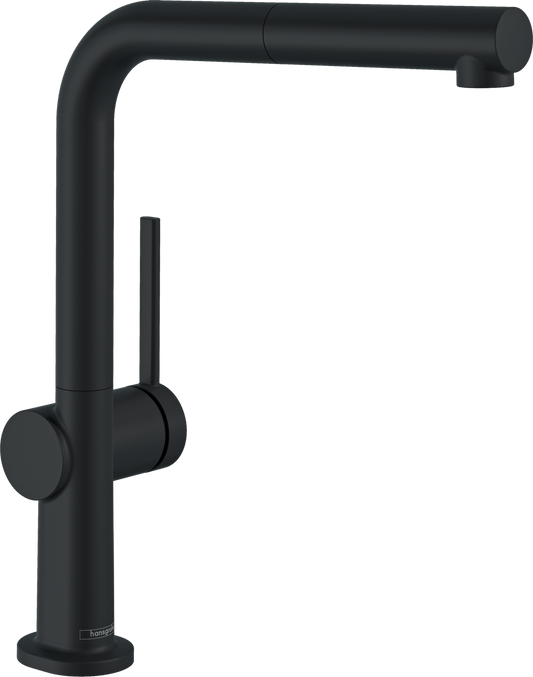 Hansgrohe Talis M54 Spültischmischer 270 mit Ausziehauslauf 1jet und sBox (mattschwarz)