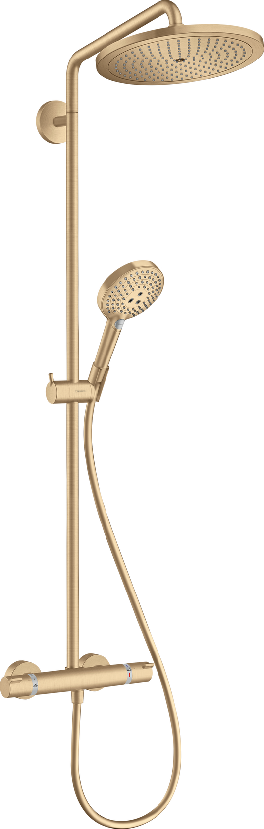 Hansgrohe Croma Select S Showerpipe 280 EcoSmart mit Raindance Handbrause und Brausethermostat Ecostat Comfort (brushed bronze)