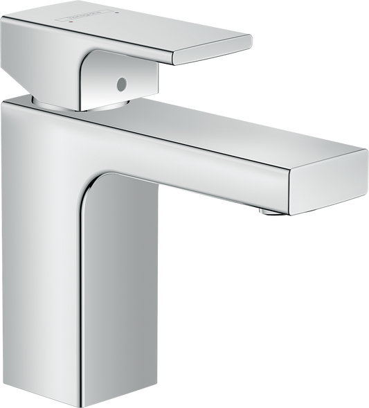 Hansgrohe Vernis Shape Waschtischmischer 100 mit Zugstangen-Ablaufgarnitur aus Metall (chrom)