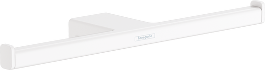 hansgrohe AddStoris Doppel-Papierrollenhalter ohne Deckel (mattweiß)