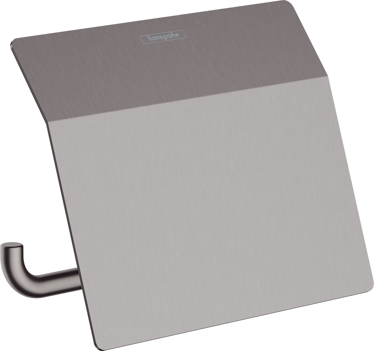 hansgrohe AddStoris Papierrollenhalter mit Deckel (Brushed Black Chrome)