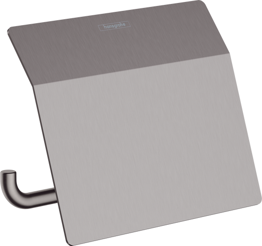 hansgrohe AddStoris Papierrollenhalter mit Deckel (Brushed Black Chrome)