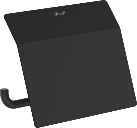 hansgrohe AddStoris Papierrollenhalter mit Deckel (mattschwarz)