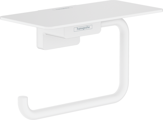 hansgrohe AddStoris Papierrollenhalter mit Ablage (mattweiß)