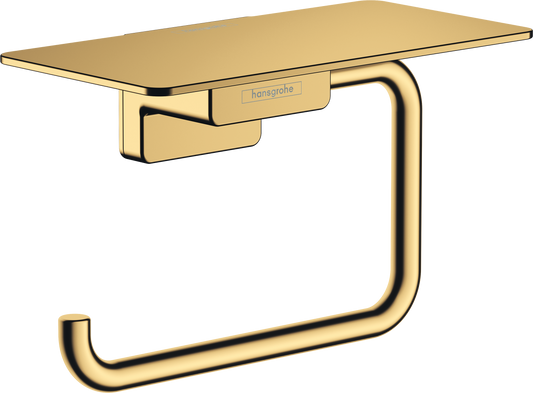 hansgrohe AddStoris Papierrollenhalter mit Ablage (Polished Gold Optic)