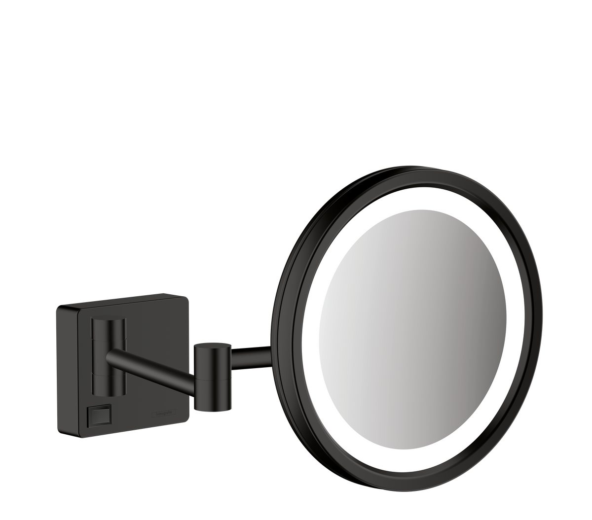 Hansgrohe AddStoris Rasierspiegel mit LED-Licht (mattschwarz)