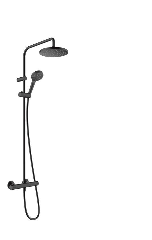 Hansgrohe Vernis Blend Showerpipe 200 1jet mit Brausethermostat (mattschwarz)