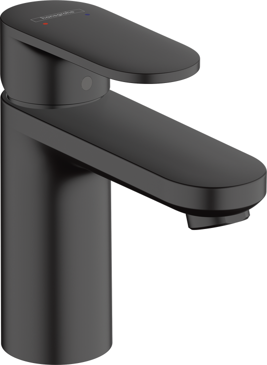 Hansgrohe Vernis Blend Waschtischmischer 100 mit Zugstangen-Ablaufgarnitur (mattschwarz)