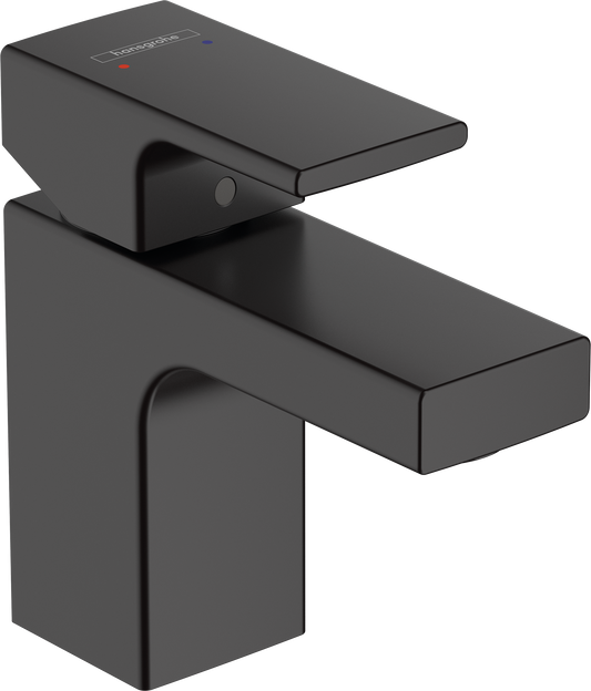 Hansgrohe Vernis Shape Waschtischmischer 70 mit Zugstangen-Ablaufgarnitur (mattschwarz)