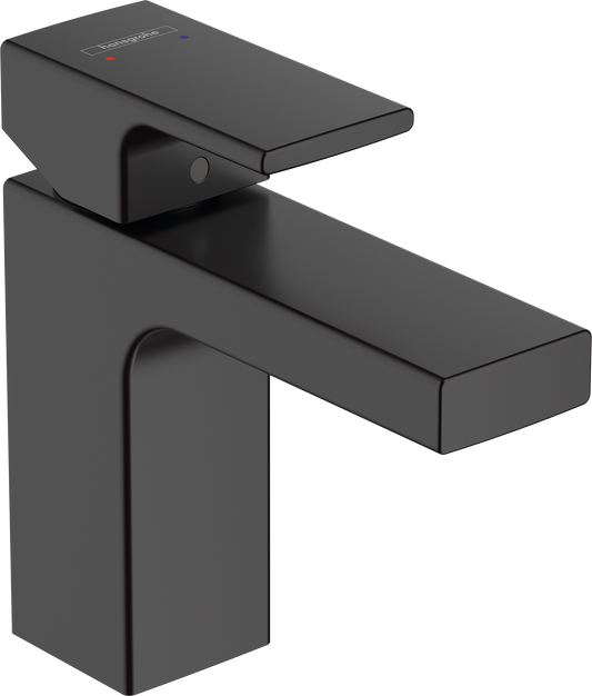 Hansgrohe Vernis Shape Waschtischmischer 100 mit isolierter Wasserführung, ohne Ablaufgarnitur (mattschwarz)