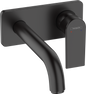 Hansgrohe Vernis Shape 2-Loch-Waschtischmischer Unterputz, Fertigset, Ausladung 207 mm (mattschwarz)