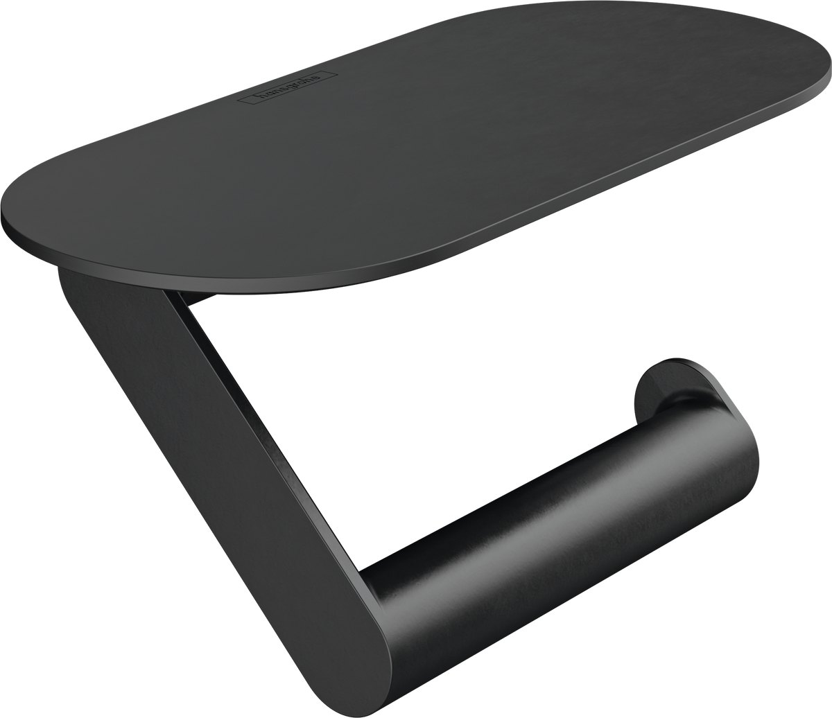 hansgrohe WallStoris Papierrollenhalter mit Ablage (mattschwarz)