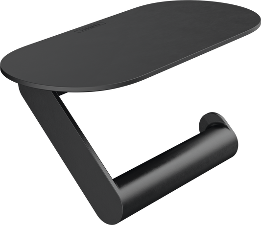 hansgrohe WallStoris Papierrollenhalter mit Ablage (mattschwarz)