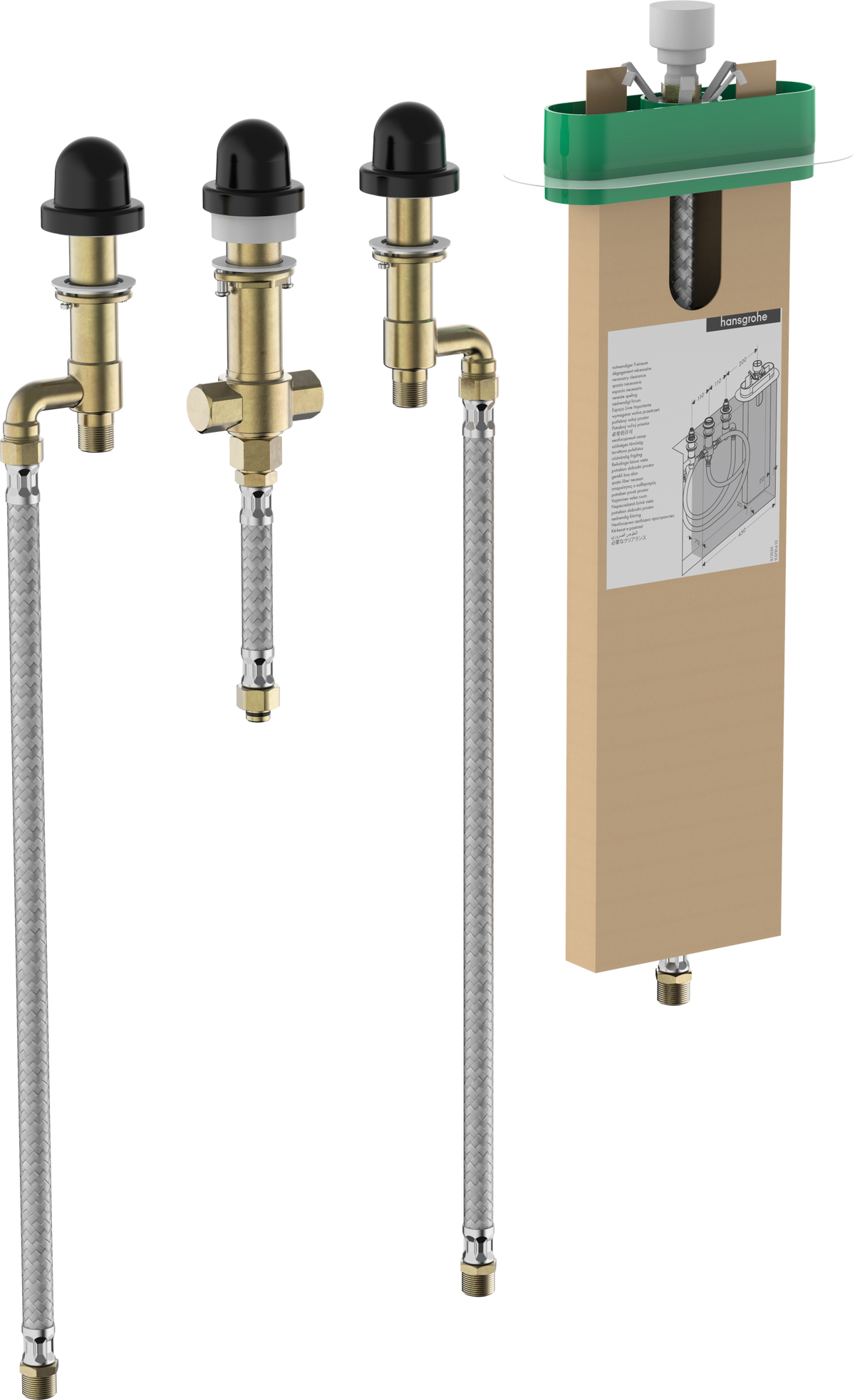 Hansgrohe Grundset für 4-Loch Wannenrandarmatur mit sBox