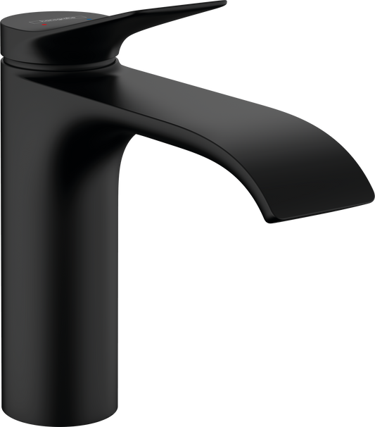 Hansgrohe Vivenis Waschtischmischer 110 mit Zugstangen-Ablaufgarnitur (mattschwarz)