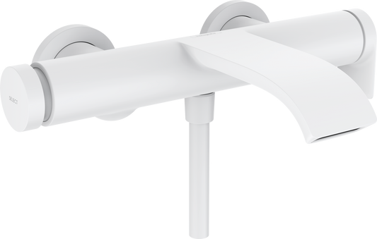 Hansgrohe Vivenis Wannenmischer Aufputz, Ausladung 216 mm (mattweiß)