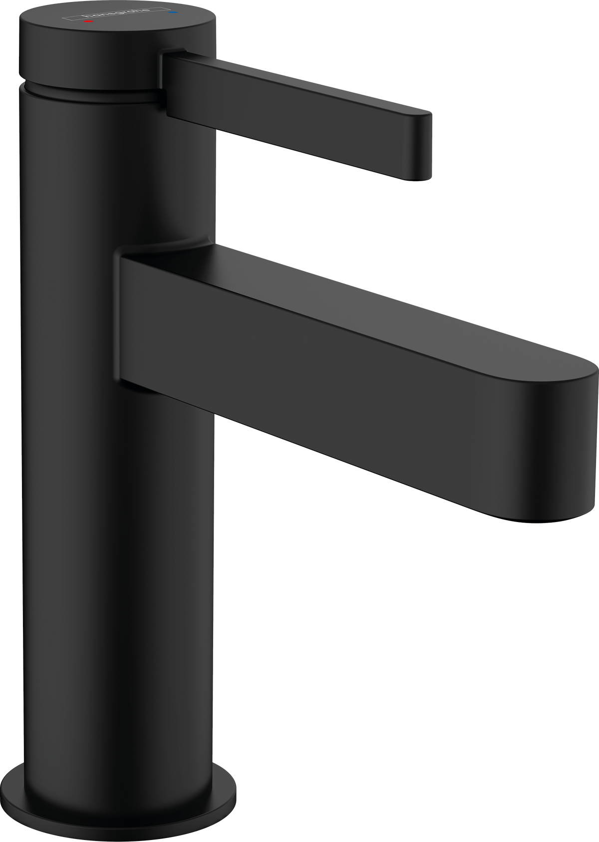 Hansgrohe Finoris Waschtischmischer 100 mit Push-Open Ablaufgarnitur (mattschwarz)