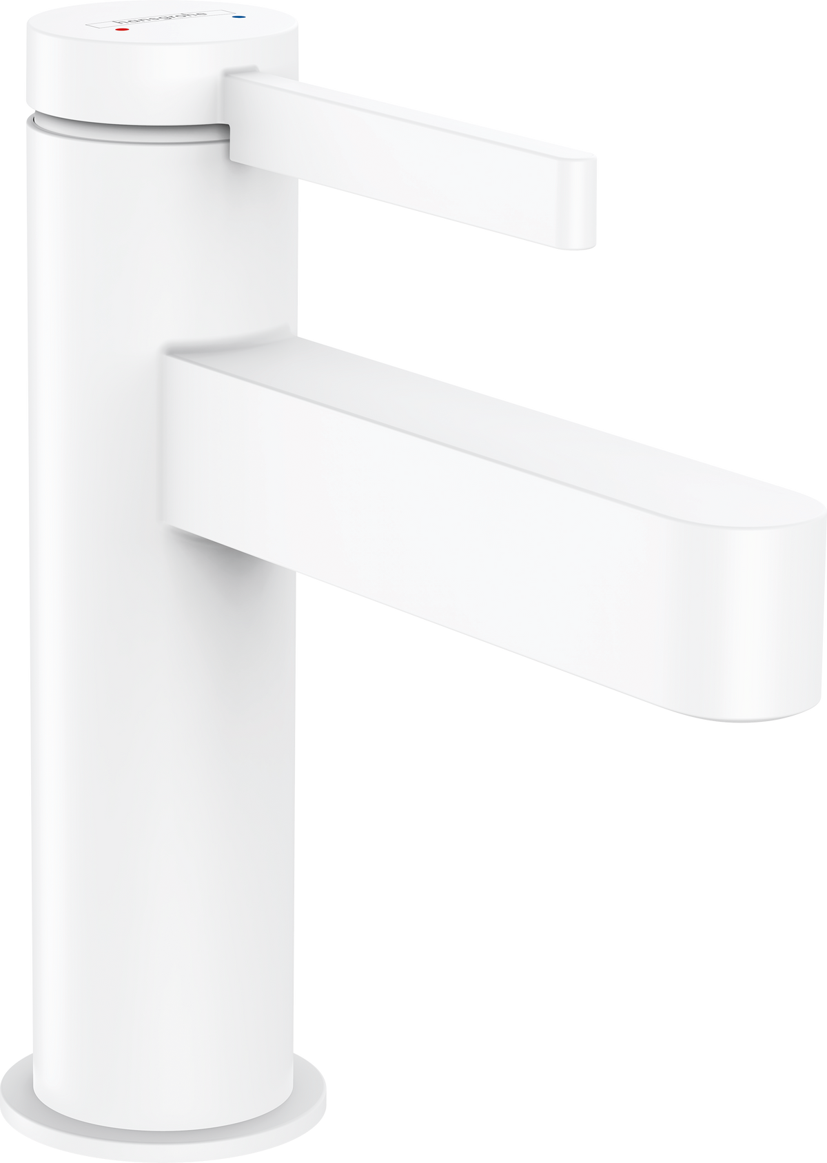 Hansgrohe Finoris Waschtischmischer 100 mit Push-Open Ablaufgarnitur (mattweiß)