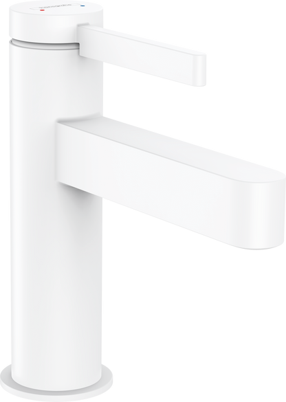 Hansgrohe Finoris Waschtischmischer 100 mit Push-Open Ablaufgarnitur (mattweiß)