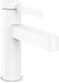 Hansgrohe Finoris Waschtischmischer 100 mit Push-Open Ablaufgarnitur (mattweiß)
