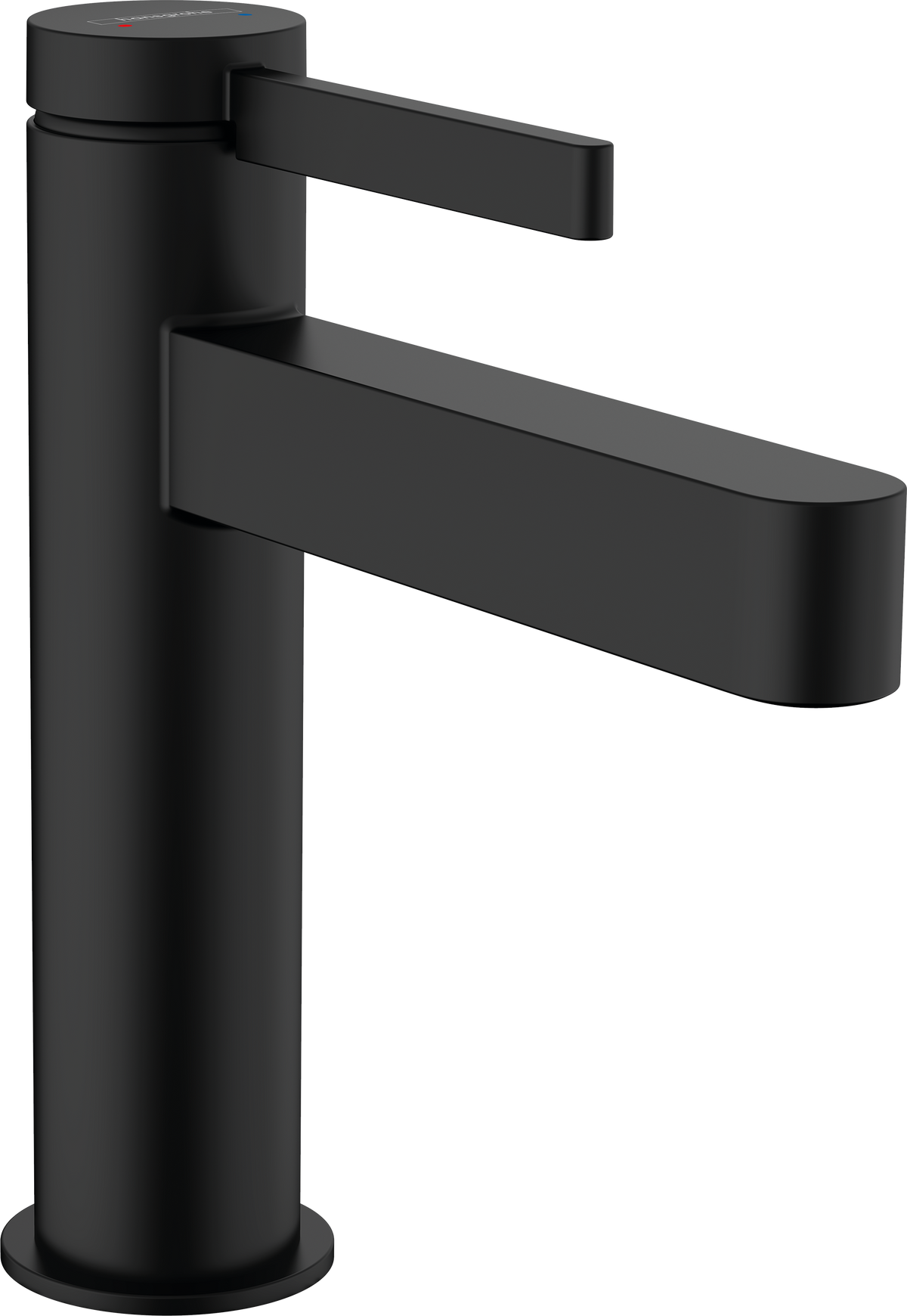 Hansgrohe Finoris Waschtischmischer 110 mit Zugstangen-Ablaufgarnitur (mattschwarz)
