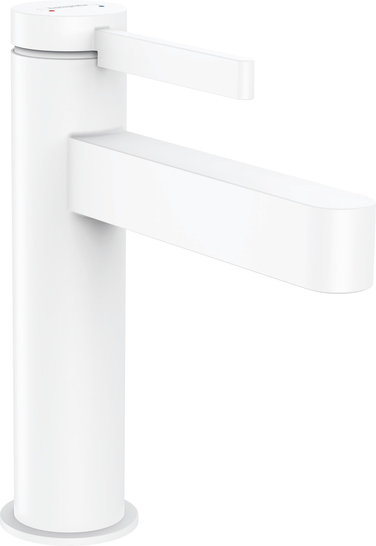 Hansgrohe Finoris Waschtischmischer 110 mit Push-Open Ablaufgarnitur (mattweiß)
