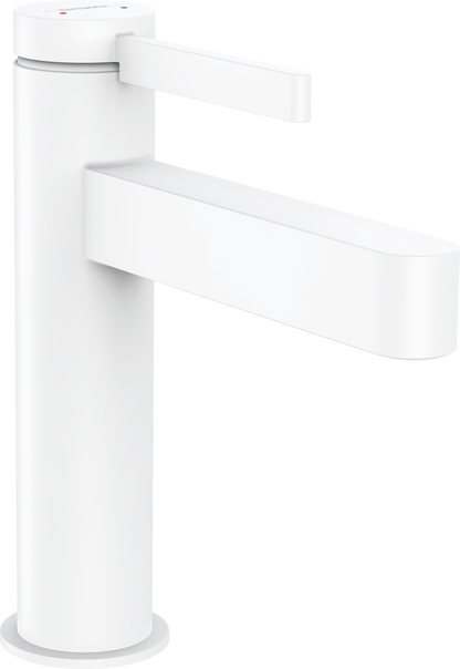 Hansgrohe Finoris Waschtischmischer 110 mit Push-Open Ablaufgarnitur (mattweiß)