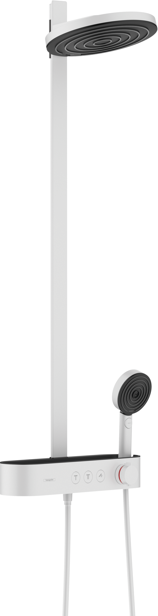 Hansgrohe Pulsify S Showerpipe 260 2jet mit Brausethermostat ShowerTablet Select 400 (mattweiß)
