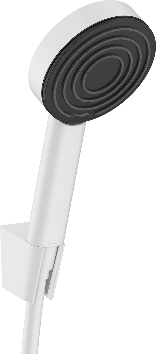 hansgrohe Pulsify S 105 1jet Porterset mit Brauseschlauch 1,25 m (mattweiß)