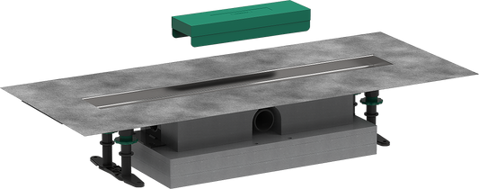 Hansgrohe uBox universal Komplettset für flache Installation, 600 mm, für RainDrain Rock und RainDrain Match