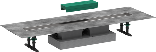 Hansgrohe uBox universal Komplettset für flache Installation, 800 mm, für Duschrinnen-Fertigsets