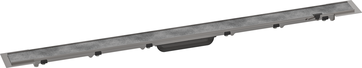 Hansgrohe RainDrain Rock Duschrinne 1100 mm, Fertigset, befliesbar und kürzbar