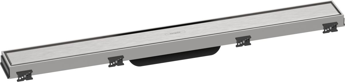 Hansgrohe RainDrain Match Duschrinne 700 mm mit höhenverstellbarem Rahmen, Fertigset (Edelstahl)