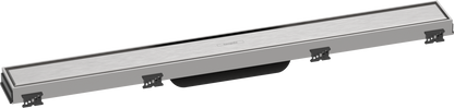 Hansgrohe RainDrain Match Duschrinne 700 mm mit höhenverstellbarem Rahmen, Fertigset (Edelstahl)